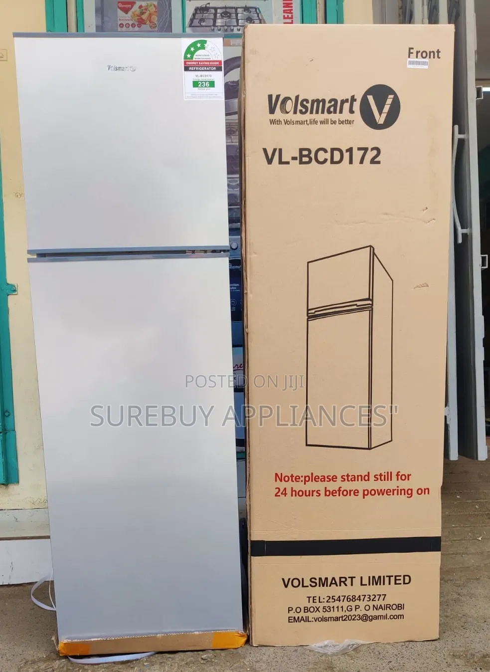 Volsmart 172l Double Door Fridge – Energy Saving Top Freezer