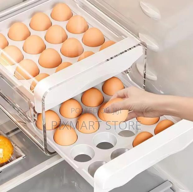 Acrylic 34-Egg Storage Tray Durable Clear Holder