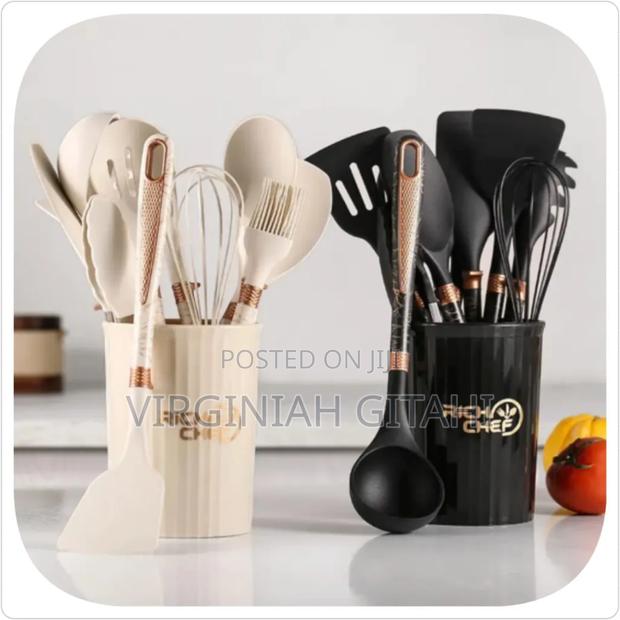 12pcs Set Silicone Non Stick Cookware Spatula Shovel Spoons
