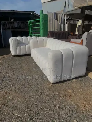 White Upholstered Sofa Set