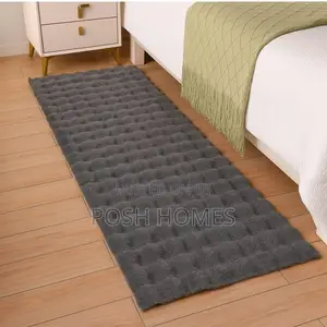 Grey Faux Bedside Mats