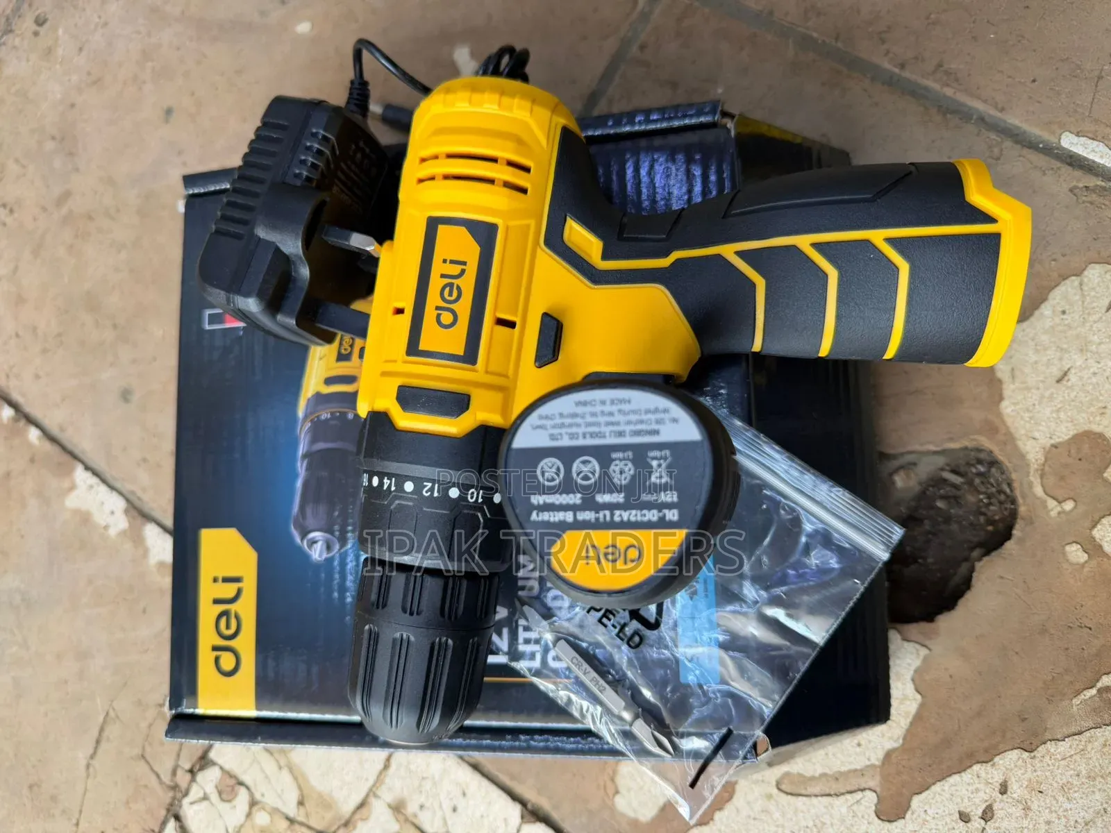 Deli 12v Max Lithium-Ion Cordless Drill Driver 2speed