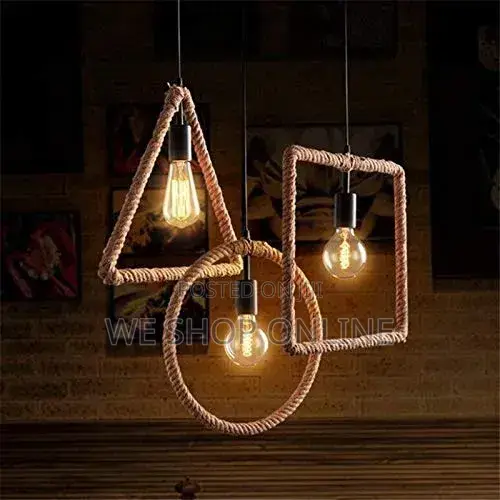 Rope Round/Square/Triangle Pendant Light