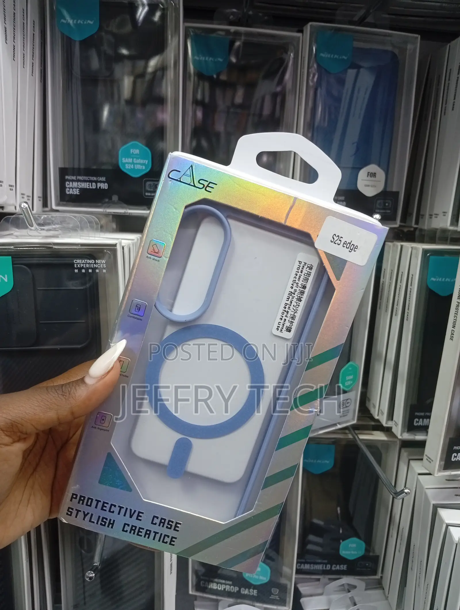 Samsung Galaxy S25 Edge Built-in Magnetic Ring Protective Case