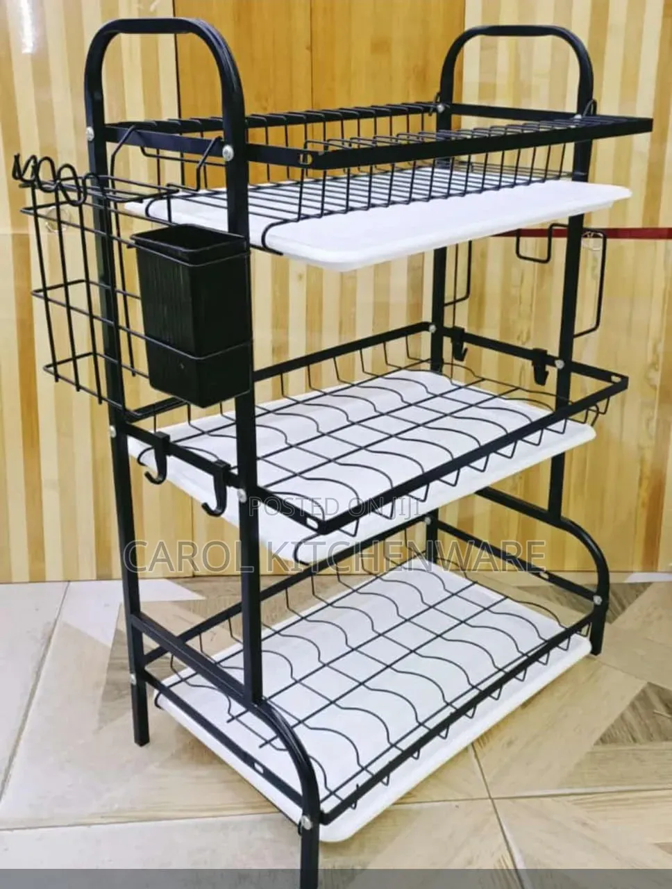3 Tier Metallic Dish Rack/ 3 Tier Dish Rack