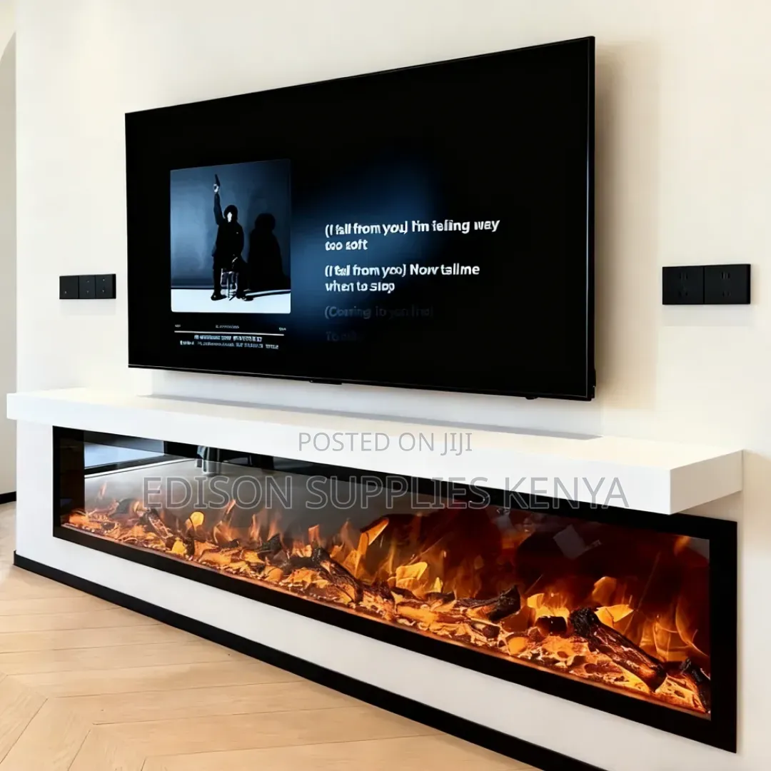 Fire Place 1m Fireplace Modern Electric - Realistic Led Flame Effect