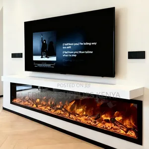 Fire Place 1m Fireplace Modern Electric - Realistic Led Flame Effect