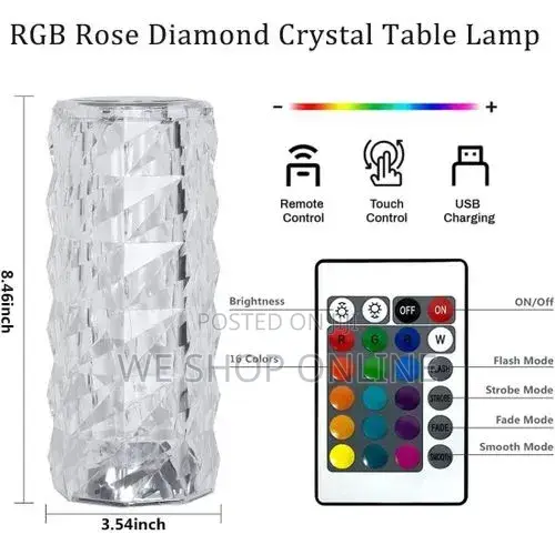 16 Color Changing Rose Lamp