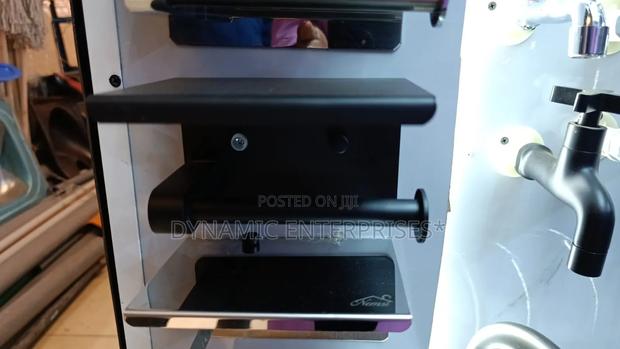Premium Matte Black Toilet Tissue Holder