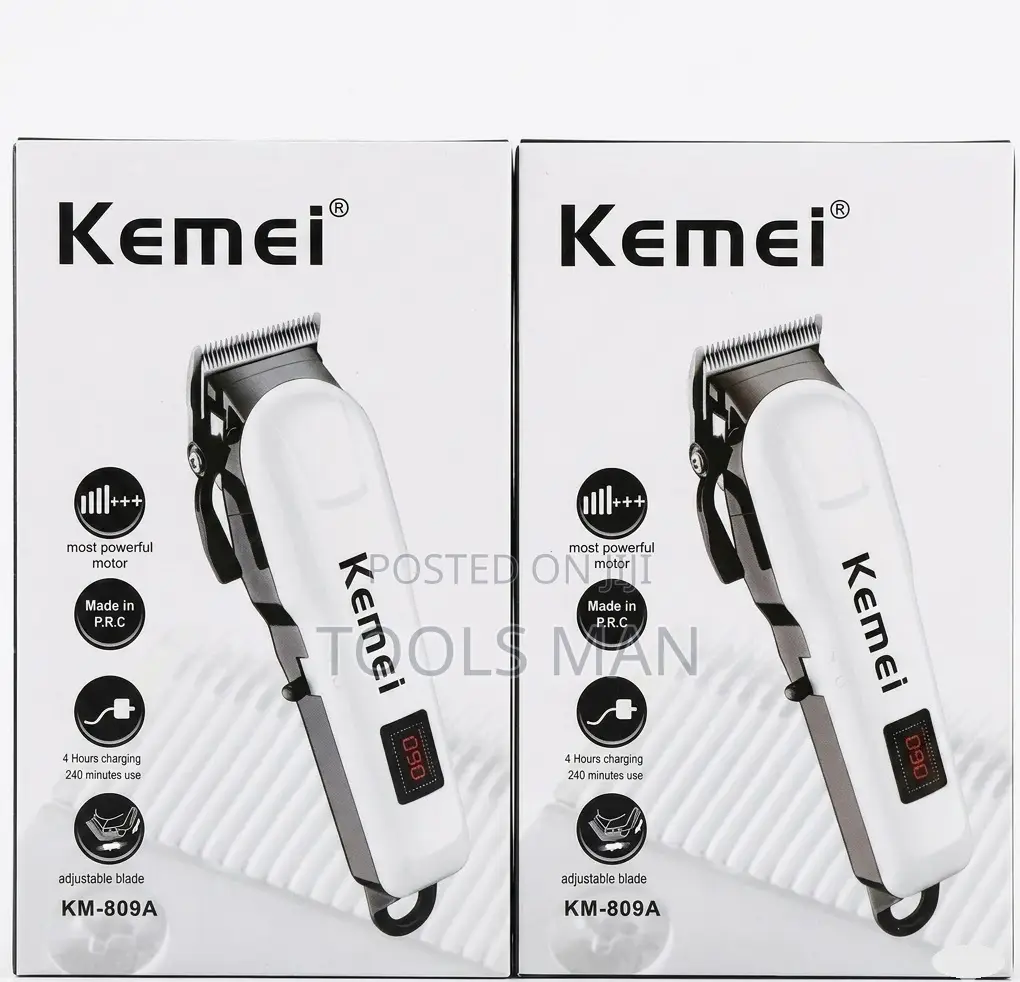 Rechargeable/Cordless Hair Clipper.Display Trimmer.Kemei Km809a Shaver