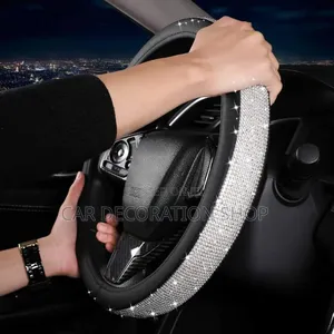 Steering Wheel Cover With Textured Rhinestone for Gentle Pal Massage