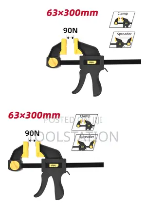 Set of 2 Quick Bar Clamps 12 Inch Size:63x300mm Edl110112