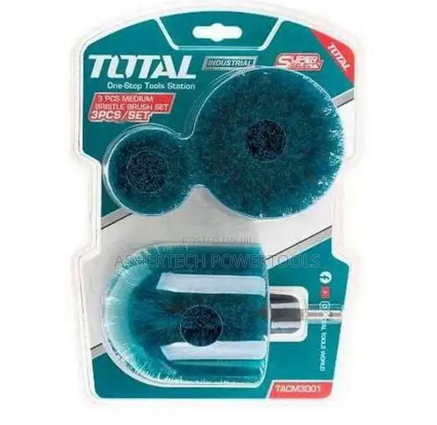 Total Tacm3001 3 PCS Medium Bristle Brush Set