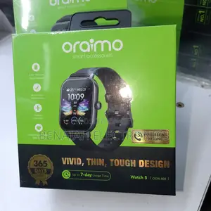 Smart Watch 5 Oraimo, Charging Time 3 Hours, Normal Usage 7 Days