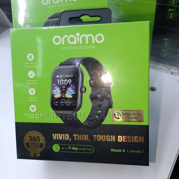 Smart Watch 5 Oraimo, Charging Time 3 Hours, Normal Usage 7 Days - main view