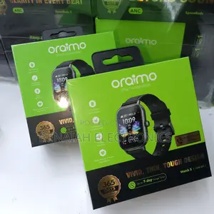 Smart Watch 5 Oraimo, Charging Time 3 Hours, Normal Usage 7 Days
