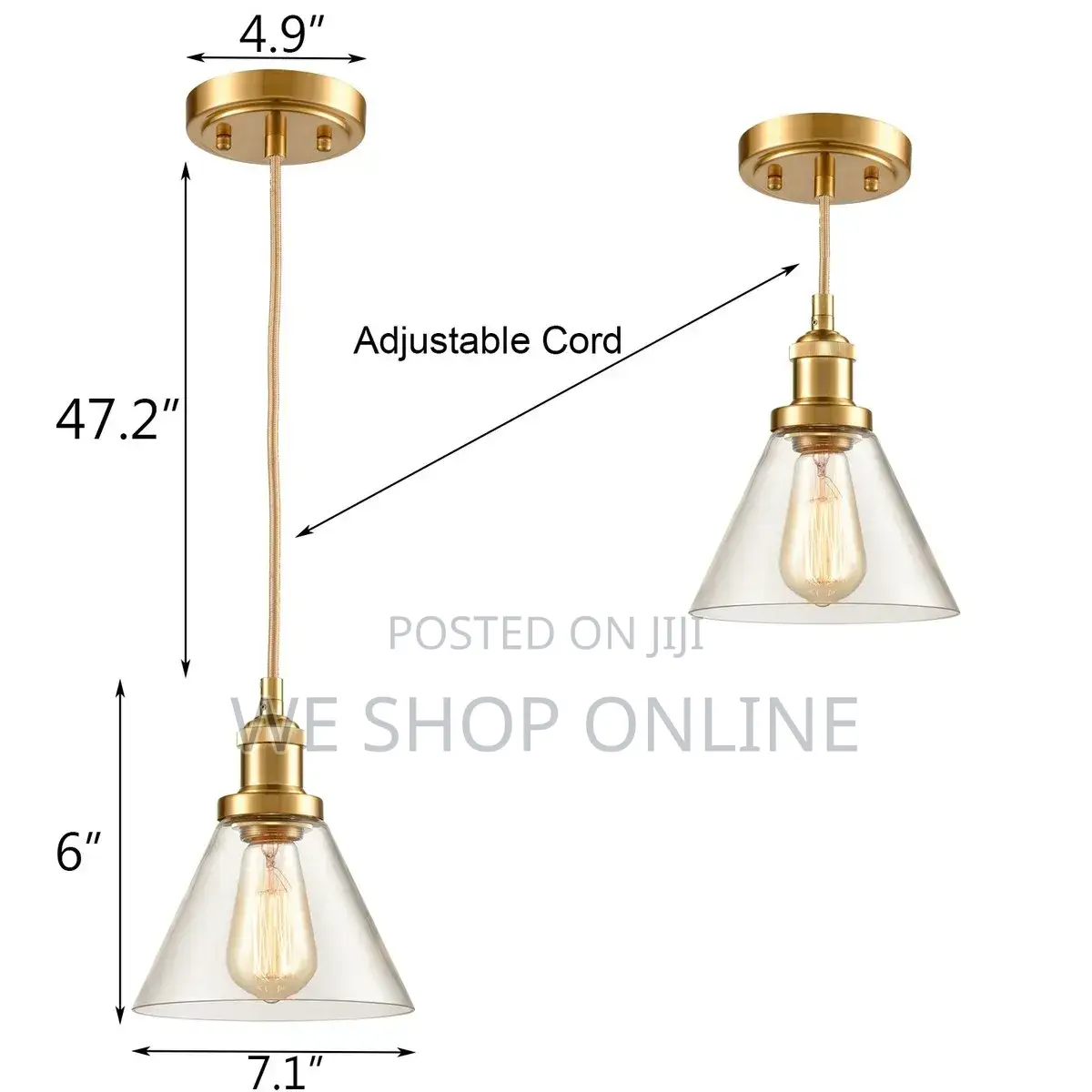 Glass Funnel Pendant Light