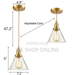 Glass Funnel Pendant Light
