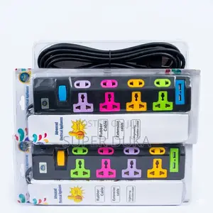 Heavy Duty 4-way Strip. 5m Cable.Universal Extension Cord. Usb Ports