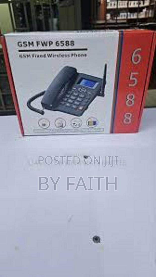 Time Display GSM 6588 Dual Sim GSM Fixed Landline Desktop Phone