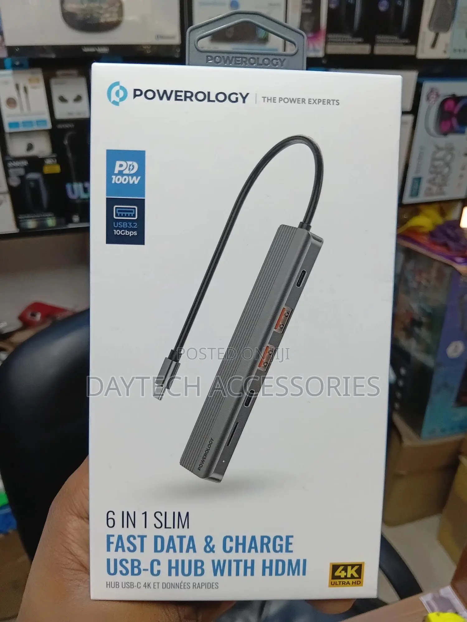 This Is a Powerology 6-in-1 Slim Usb-C Hub Adapter.