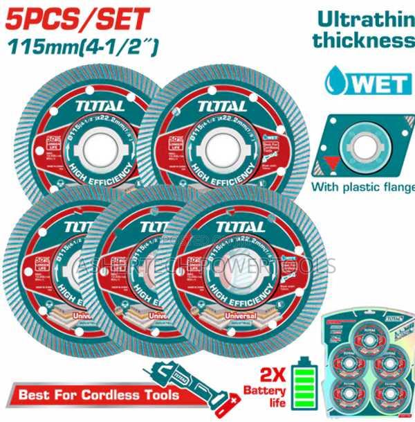 Total Diamond Disc Set For Cordless Anglegrinder5pcs/Set - main view