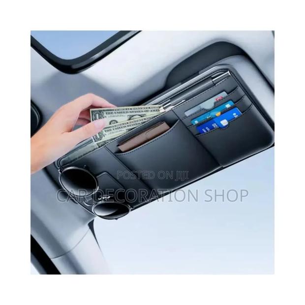 Black Multifunctional Essential Document Car Sun Visor Organizer