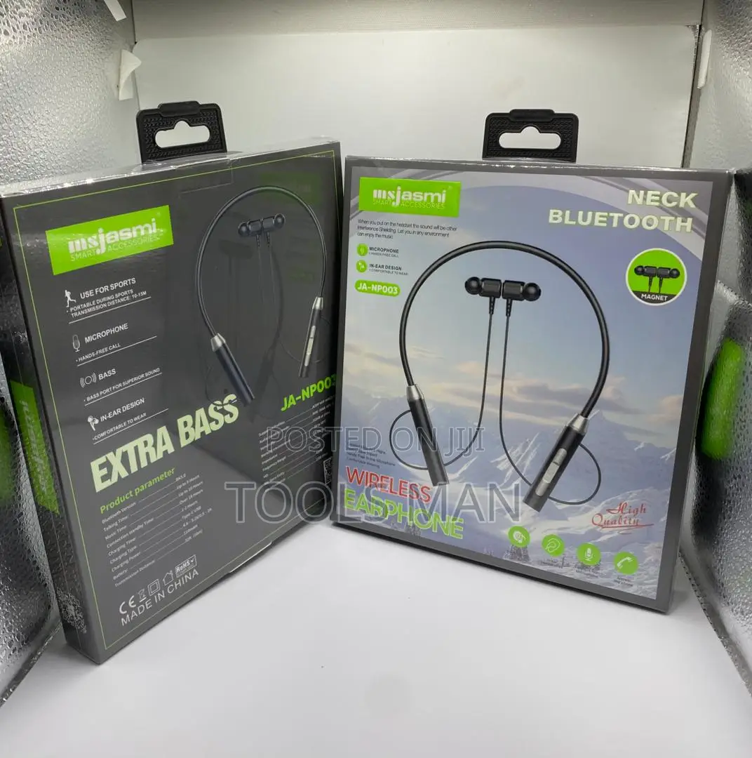Wireless Neckband Earphones-Extra Bass Magnetic.Msjasmi Ja-Np003