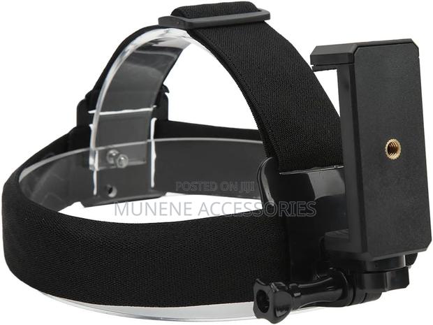 Adjustable Action Camera Head Strap Mount With Phone Holder