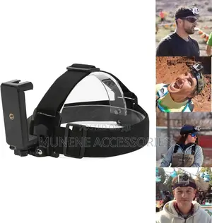 Adjustable Action Camera Head Strap Mount With Phone Holder