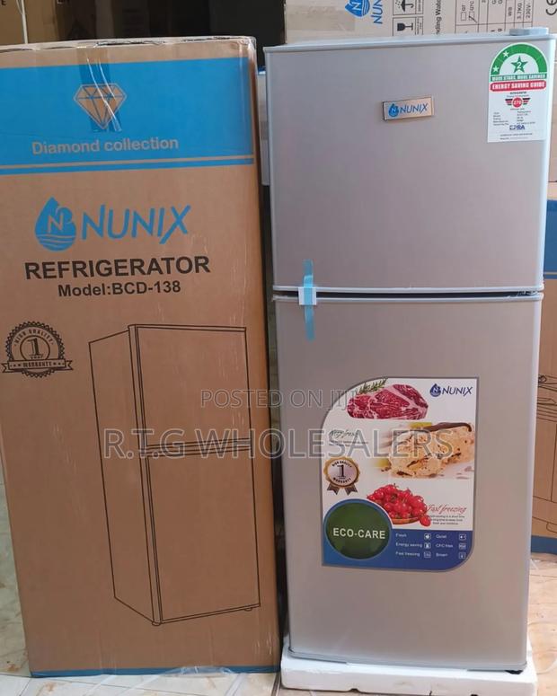 Nunix 138 Litres Fridge Double Door Energy Saving Silver