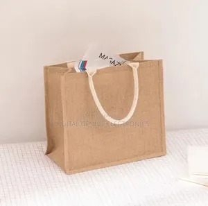 * Linen Reusable Eco Friendly Shopping Jute Bags