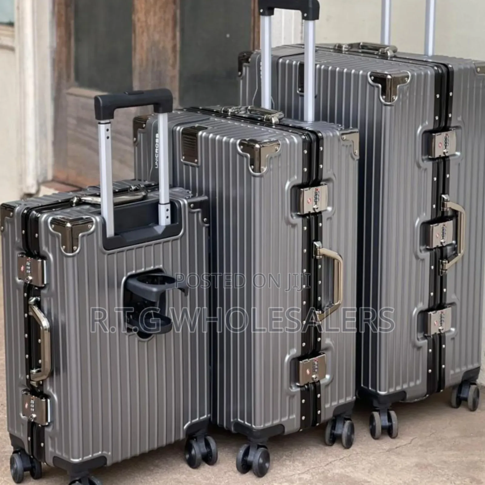 3 in 1 Luxury Aluminium Managerial Suitcase Travel Set
