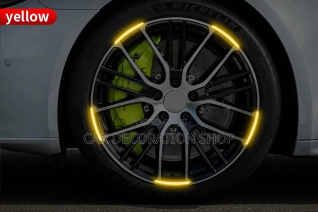 Waterproof Heat Resistant 20pcs Yellow Precut Reflective Tire Sticker