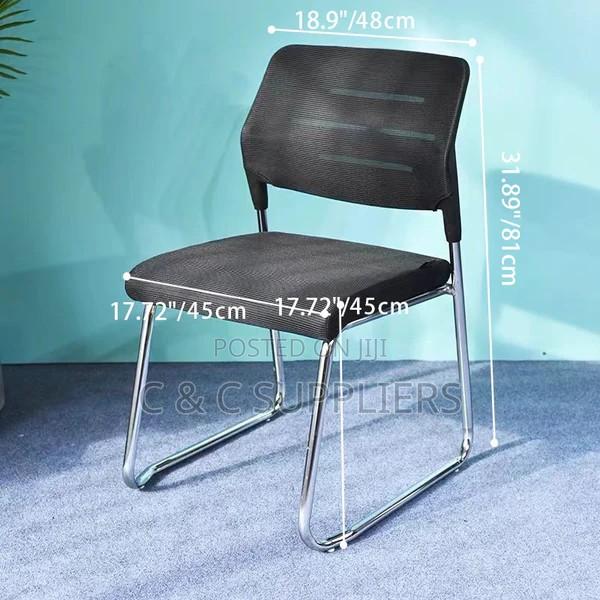 Office Guest Chairs; Armless Executive Mesh Office Visitor Seat - thumbnail 3