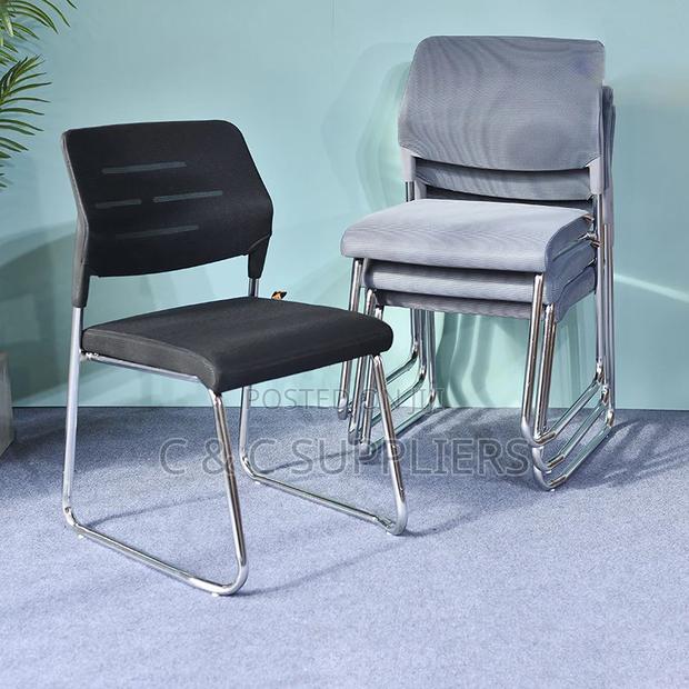 Office Guest Chairs; Armless Executive Mesh Office Visitor Seat - thumbnail 4
