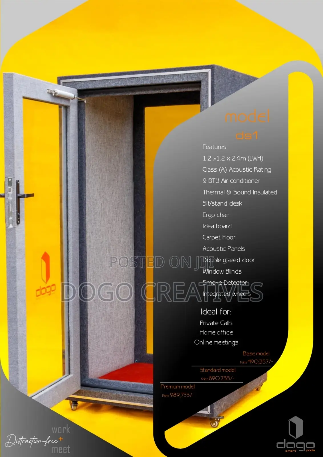 Single Person Office Pod (Phone Booth)