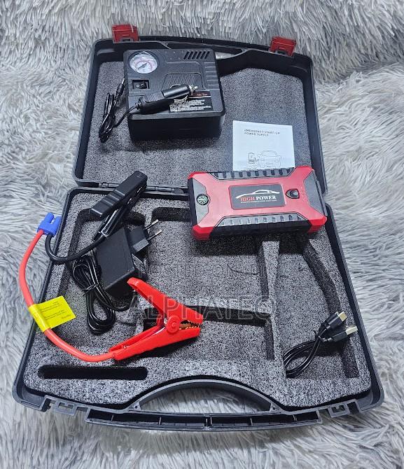Car Jump Starter Kit With Tyre Inflator and Clamps