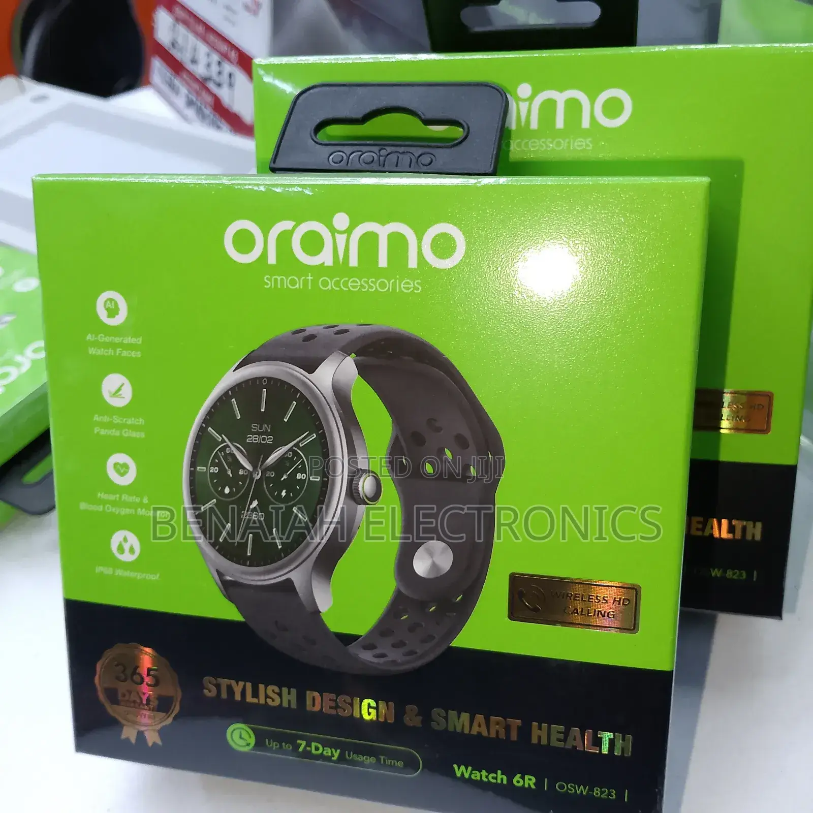 Smart Watch 6r Oraimo Charging Time 3 Hours, Weight 39: 8 Grams