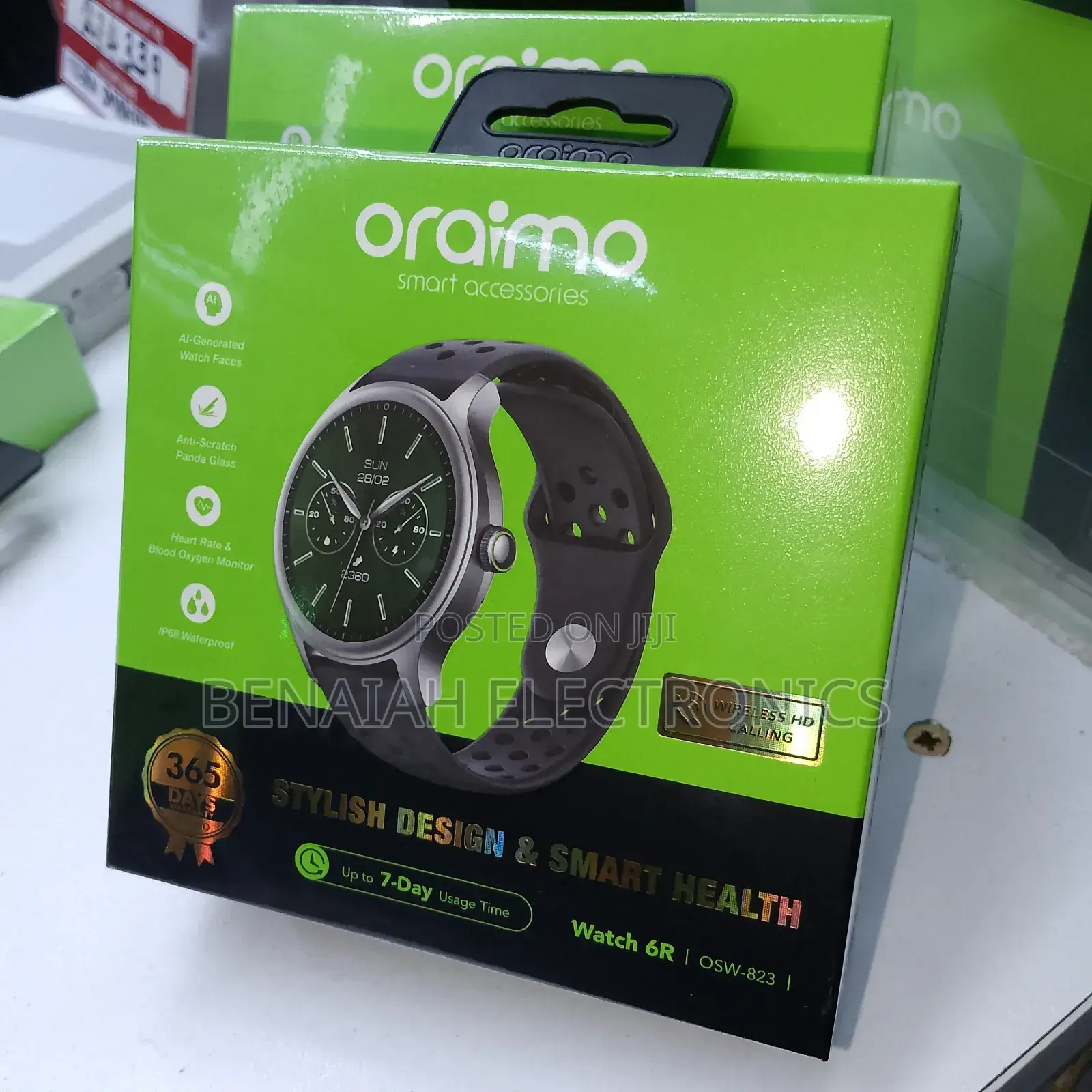 Smart Watch 6r Oraimo Charging Time 3 Hours, Weight 39: 8 Grams