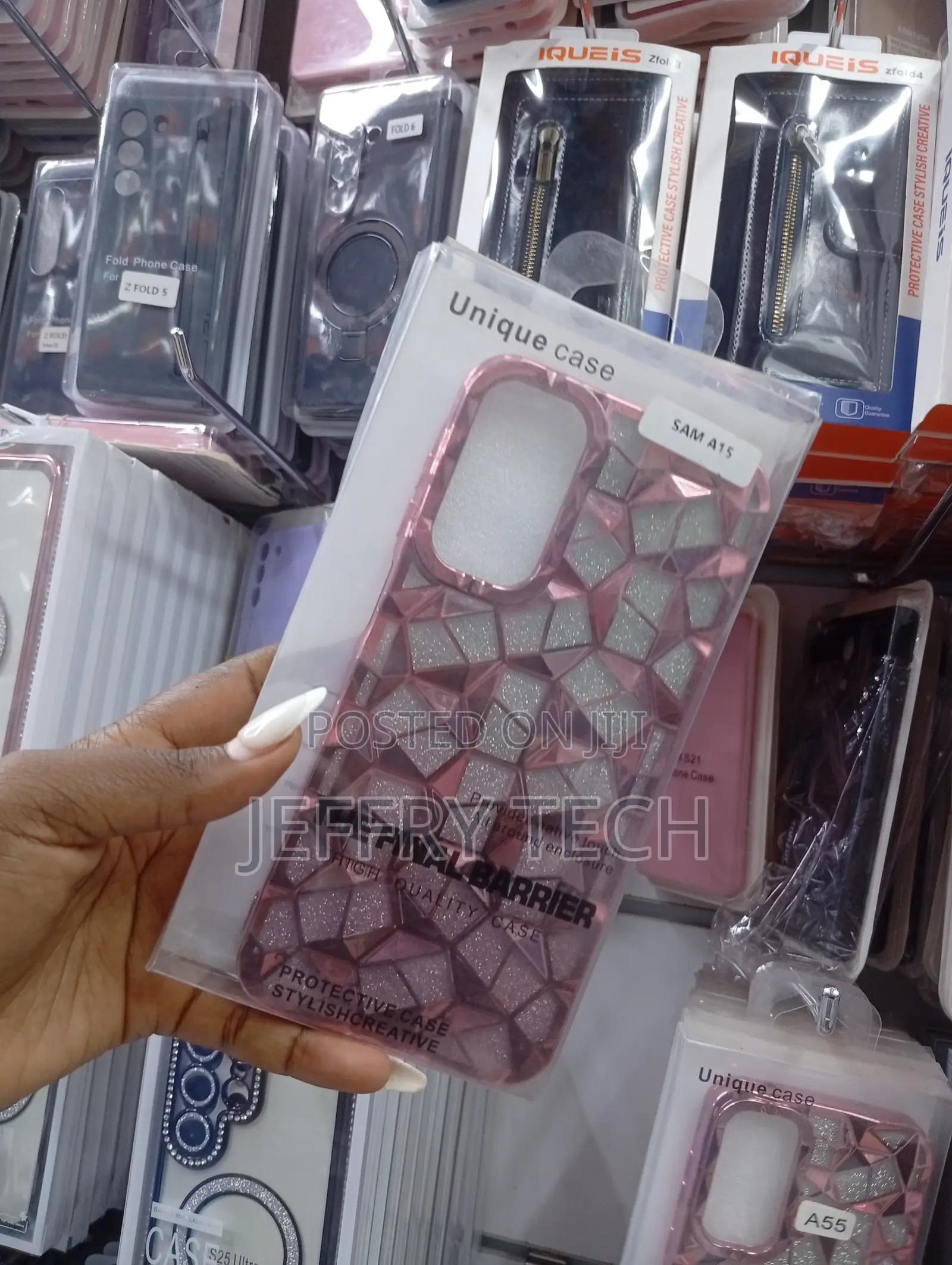 Samsung Galaxy A15 Glitter Geometric Diamond 3d Cube Style
