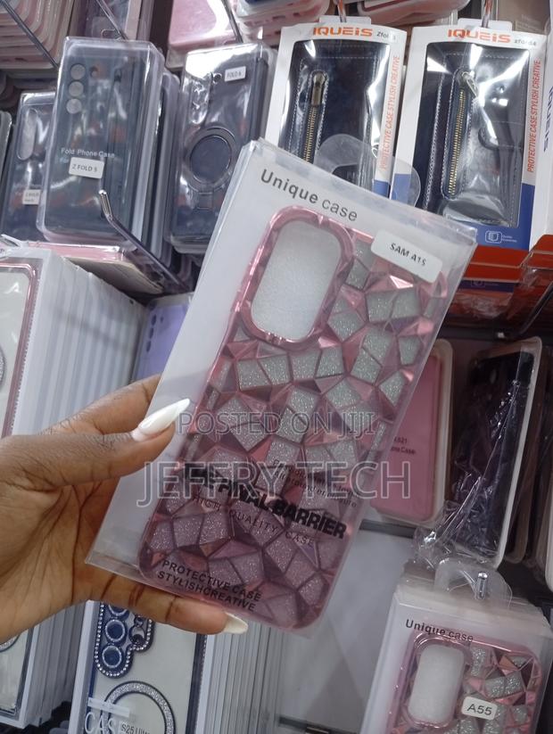 Samsung Galaxy A15 Glitter Geometric Diamond 3d Cube Style