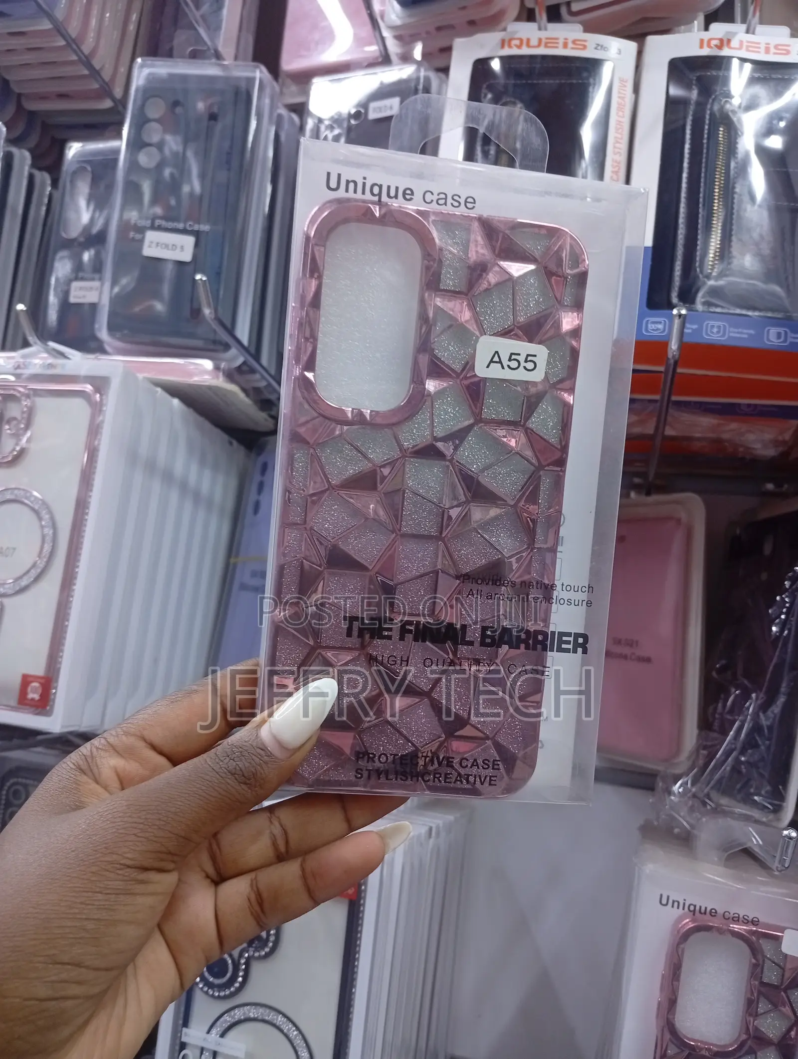 Samsung Galaxy A15 Glitter Geometric Diamond 3d Cube Style