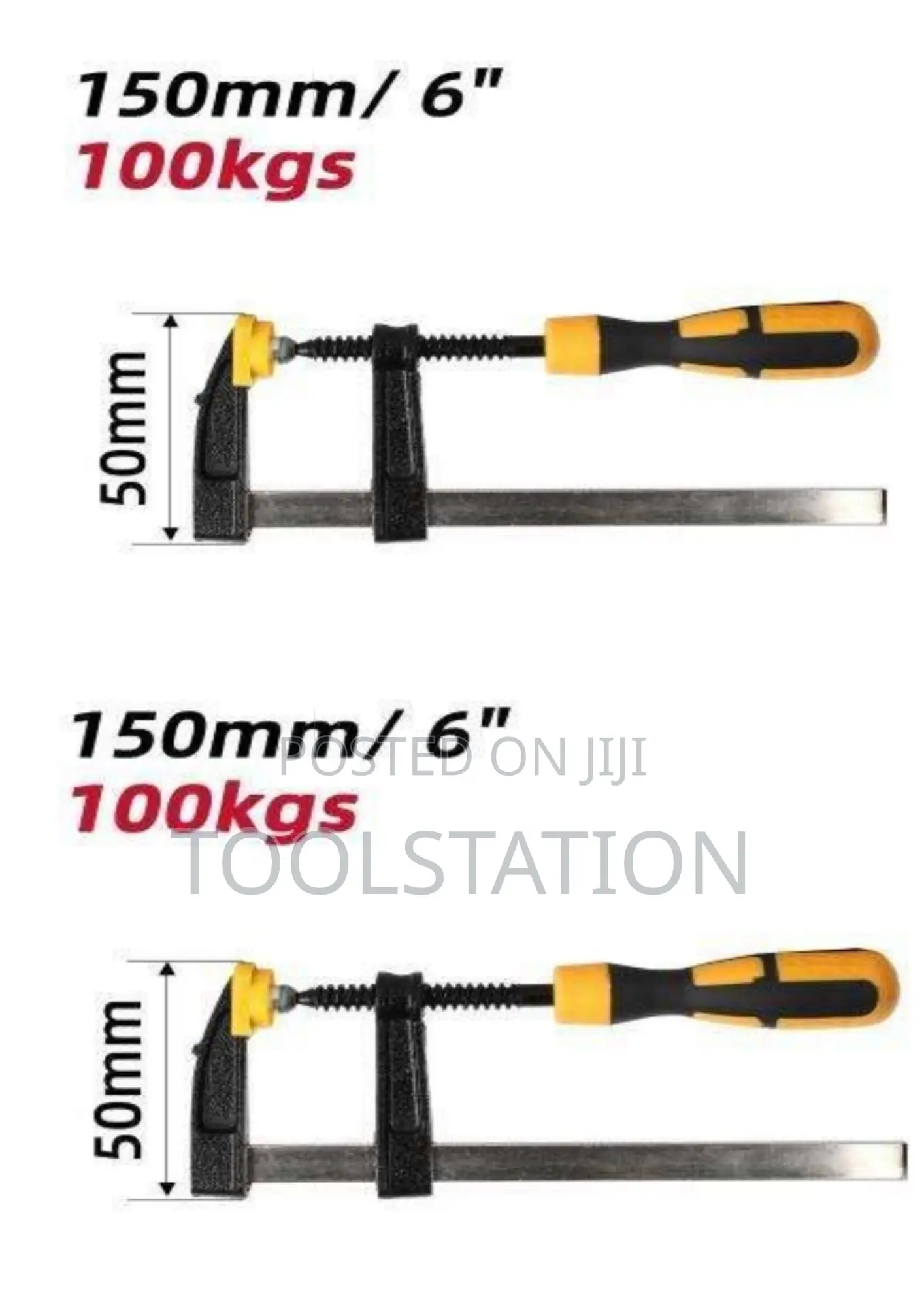 F Clamps Set of 2x 6 Inch :50x150mm Edl110515 Heavy Duty