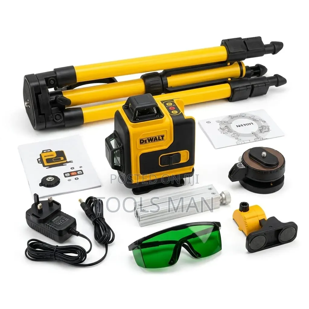 Dewalt 3d Green Beam Laser Level With Tripod Set.