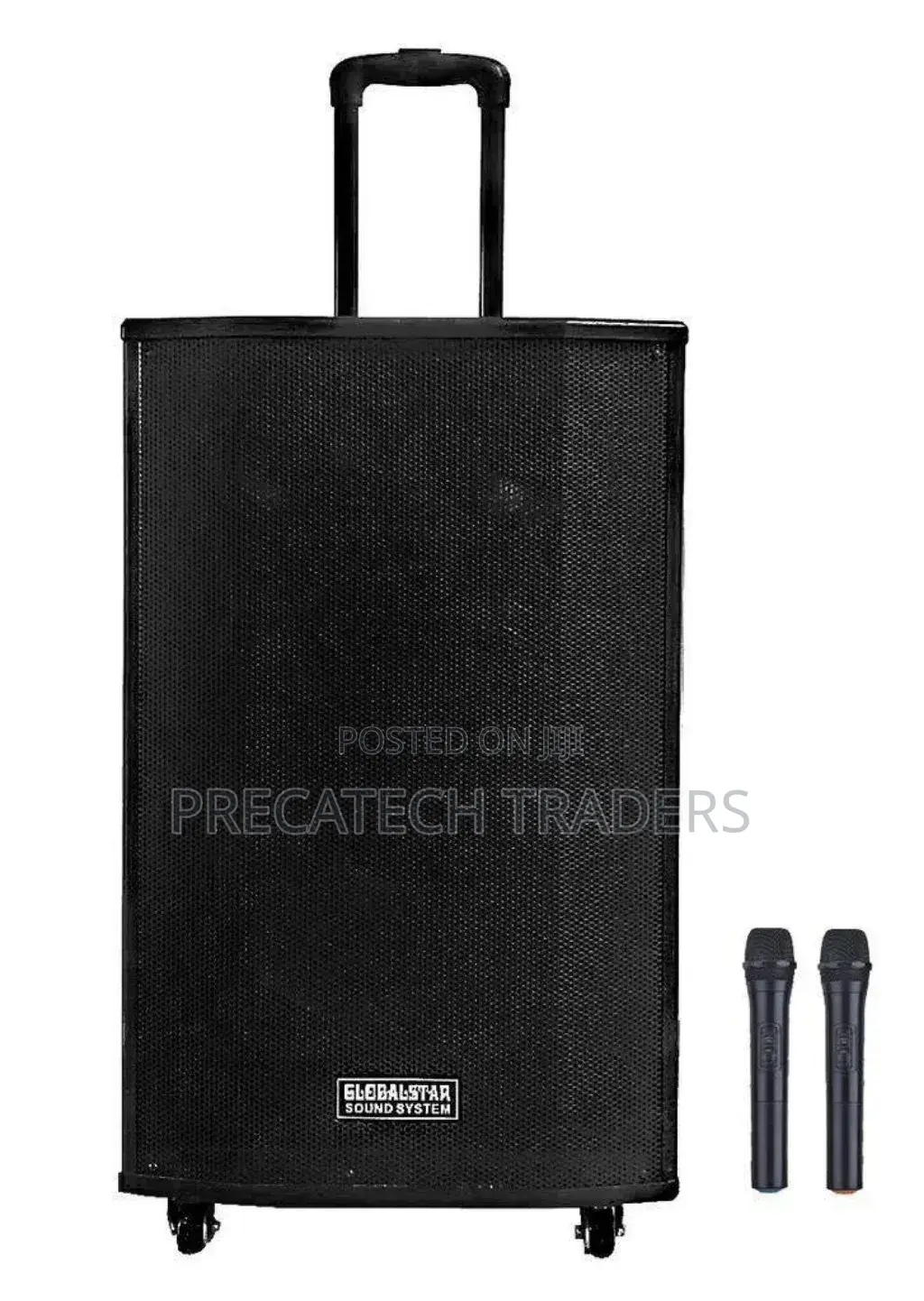 Globalstar Rechargeable Trolley Speaker 15 Inchesvwith 2 Microphnoes