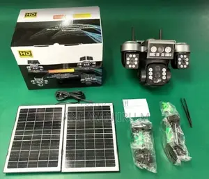 Quality Dual Pannel Solar V380 Tripple Lens 4g Simcard PTZ Camera