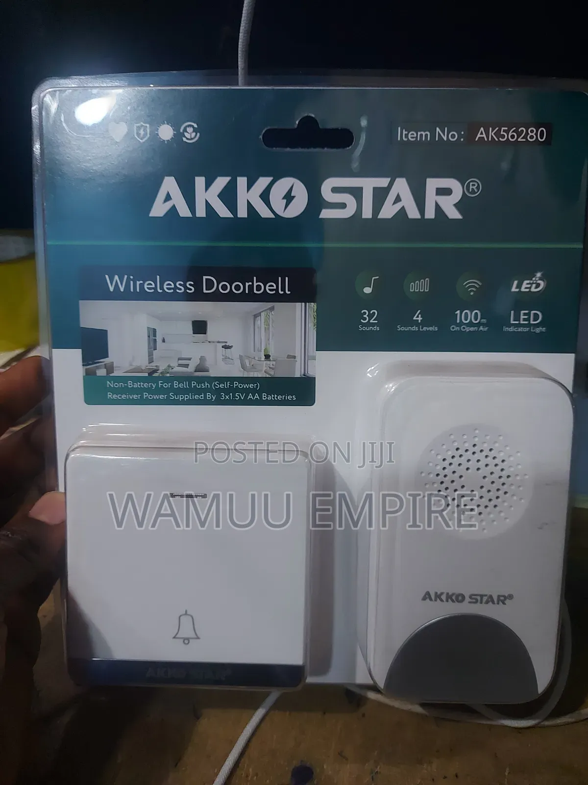Akko Star Wireless Doorbell (Model Ak56280).