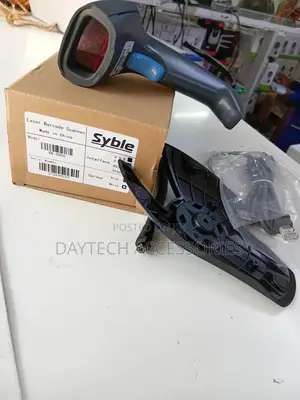 Syble Xb-2055 1d Laser Wired Barcode Scanner With Stand.