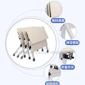 1.2m White Foldable Mobile Conference Table